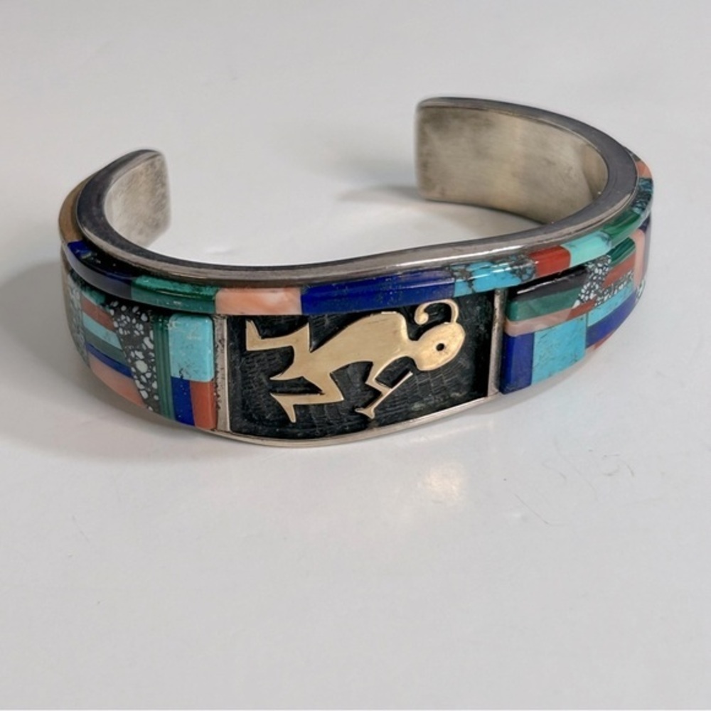 Vintage Native American Phillip Sekaquaptewa‎ Hopi Indian Cuff Bracelet